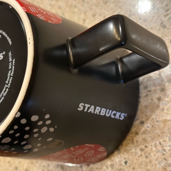 Starbucks Coffee Co. Christmas Ornament Black, Red, White 14 Oz. Cup Mug ~ 2016 - Picture 7 of 15